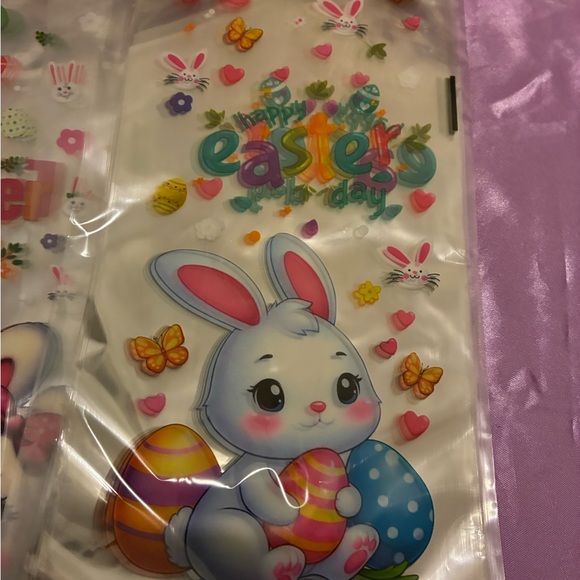 Lg Easte Bundle-Favor Bag (80) Lg Favor Bag (50) Door Cover-Basket Grass-Sticker - Picture 12 of 16